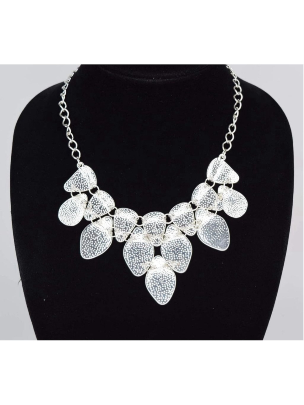 INC International Concepts Hammered Bib Statement Necklace